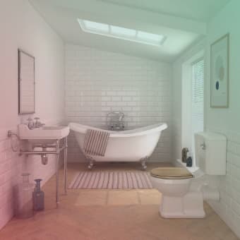 A stylish white bathroom example from Victorian Plumbing