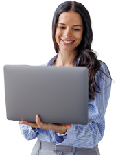 woman with tablet
